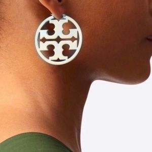 Tory Burch earrings logo hoop earrings